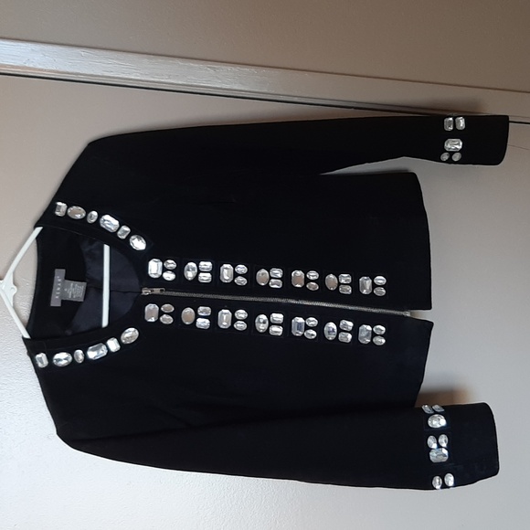 Kenar stone studded suede leather jacket. - Picture 2 of 4